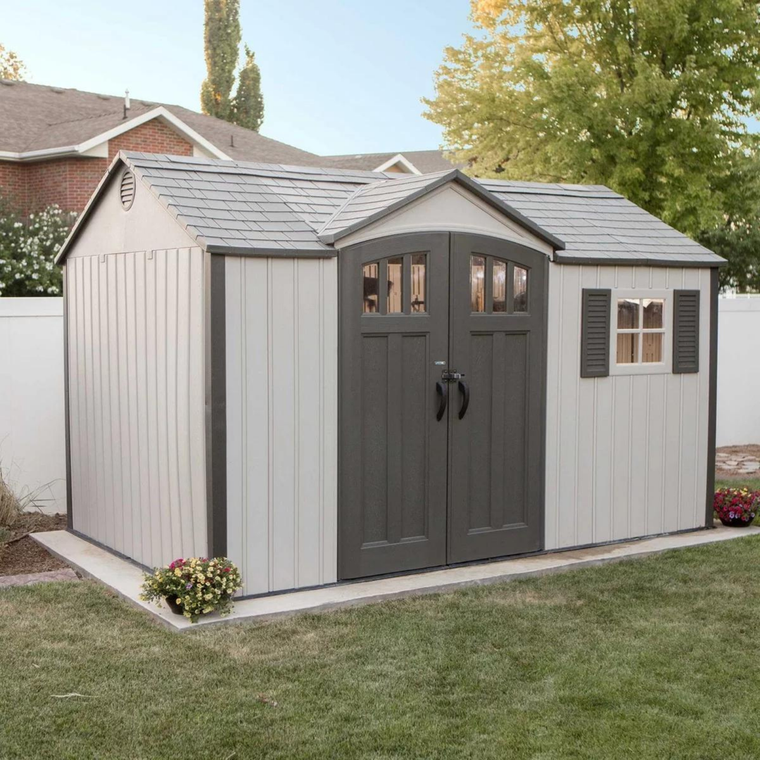 12.5ft x 8ft Heavy Duty Plastic - Garden Shed