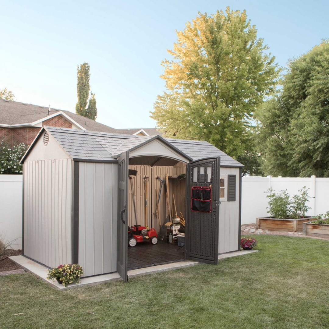12.5ft x 8ft Heavy Duty Plastic - Garden Shed