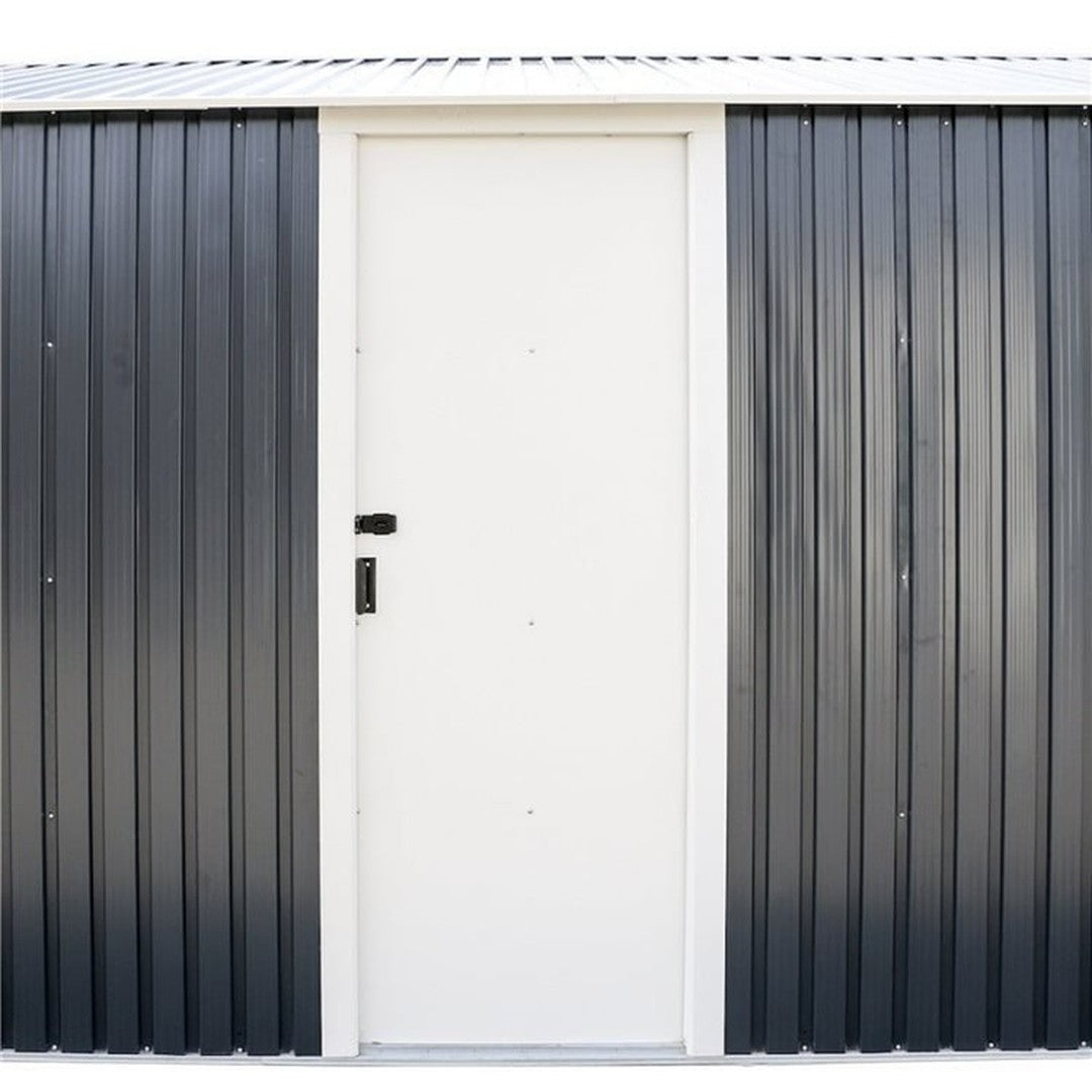 Olympian Fronted Apex Metal Garage - Garden Shed