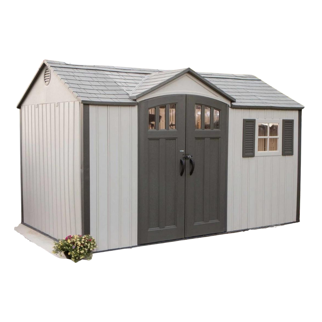 12.5ft x 8ft Heavy Duty Plastic - Garden Shed